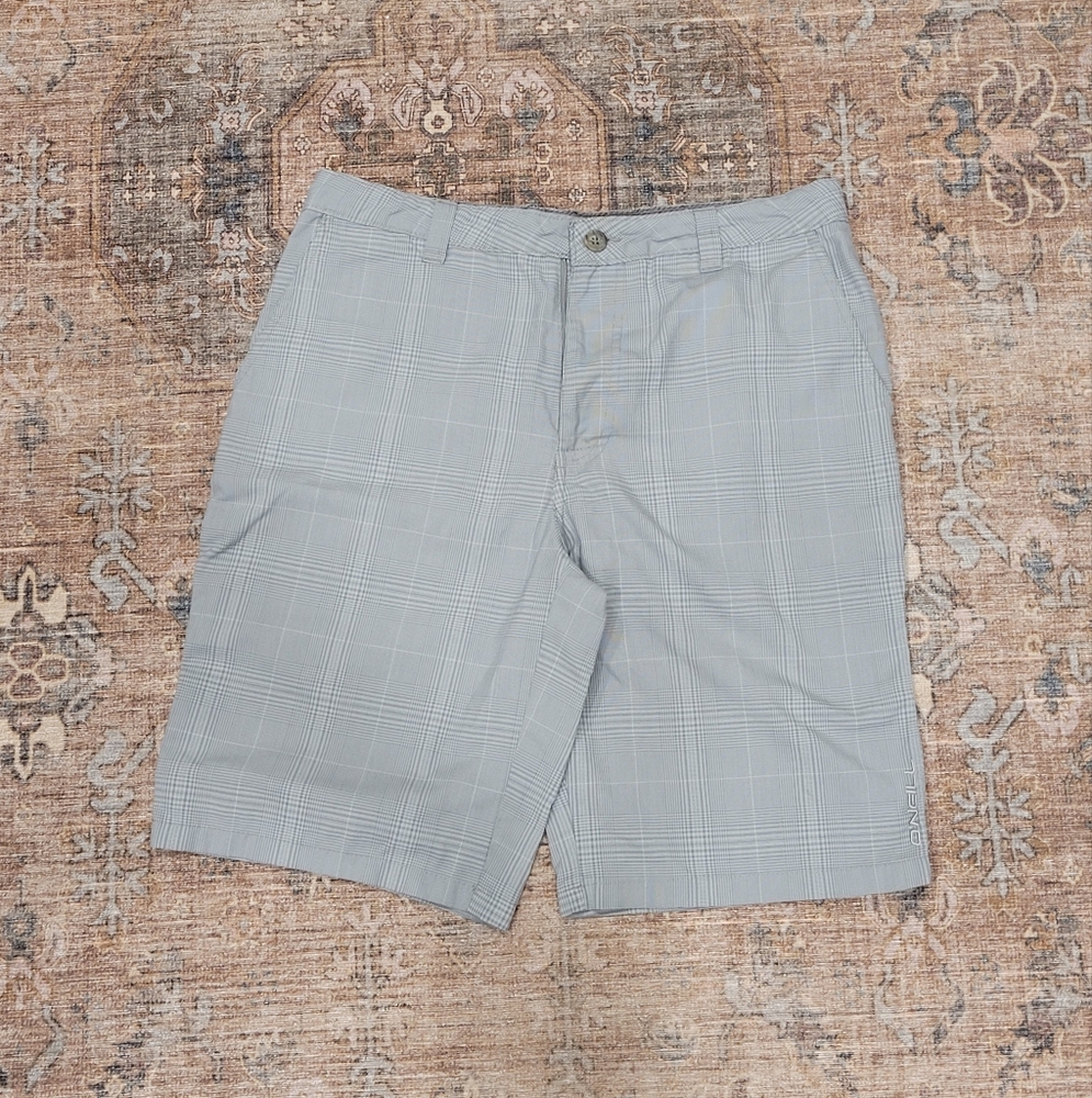 W32 gray plaid O'neill skater summer shorts